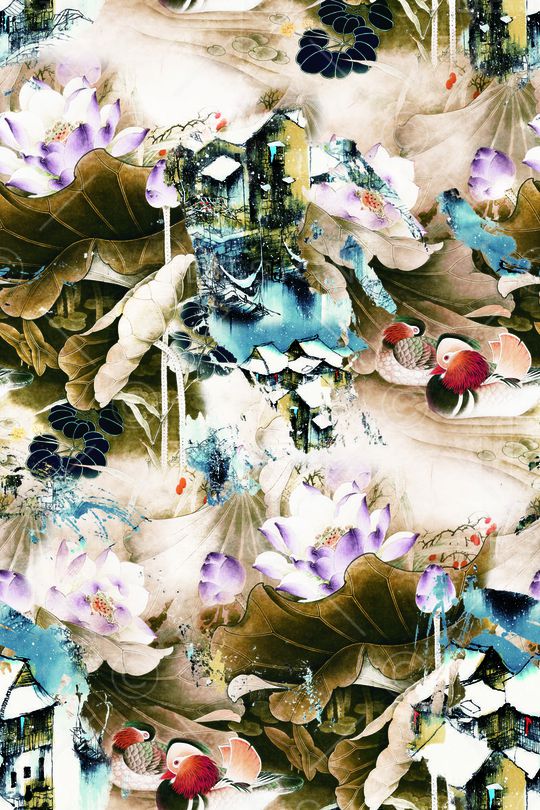 中国风印花华亿平台图片