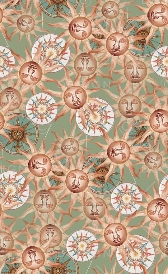 复古插画印花华亿平台图片