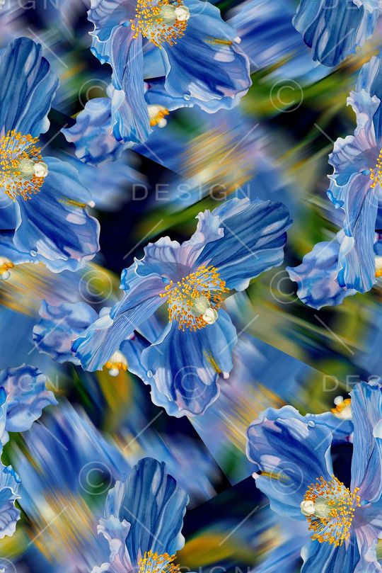 时尚花卉印花华亿平台图片