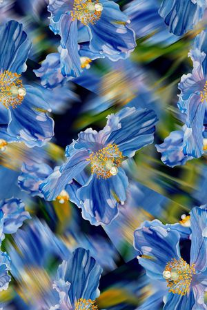 时尚花卉印花华亿平台图片