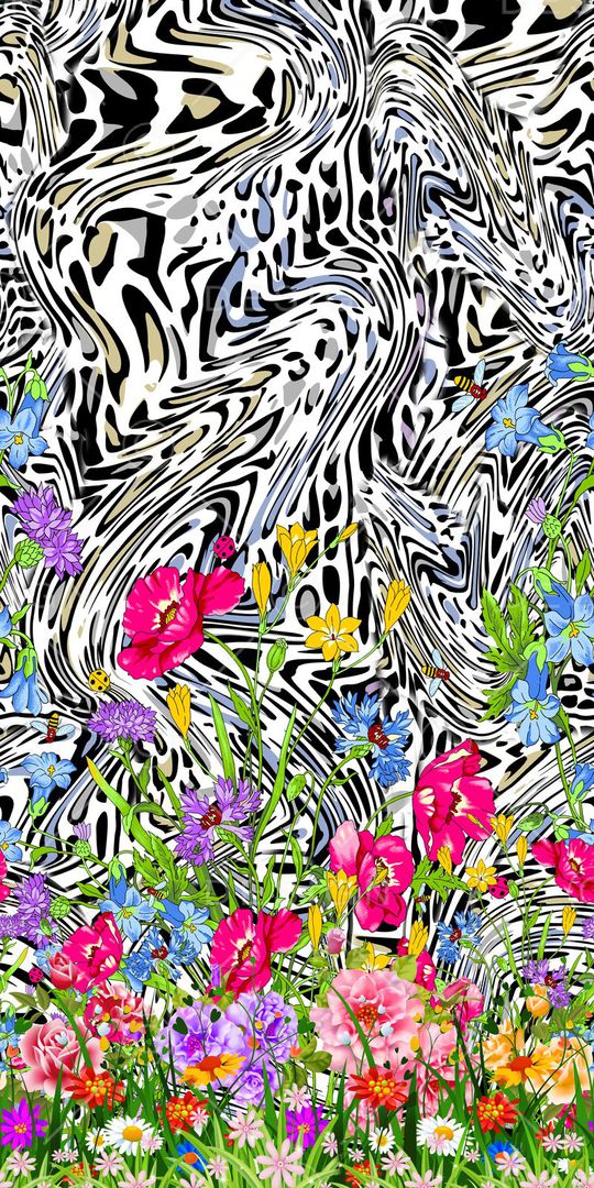 花卉印花华亿平台图片