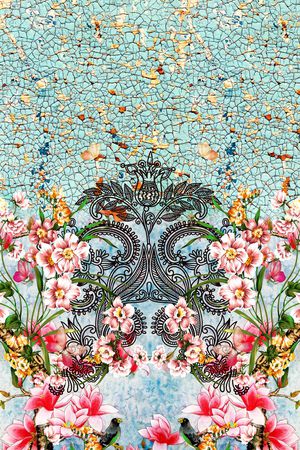 玉兰花印花华亿平台图片