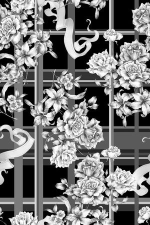 手绘花印花华亿平台图片