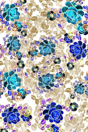 风格花卉印花华亿平台图片