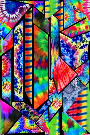 扎染印花华亿平台图片