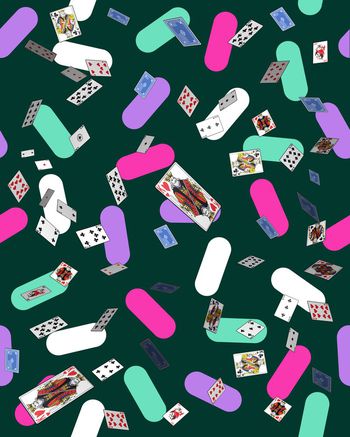 596296-游戏扑克牌时尚运动装