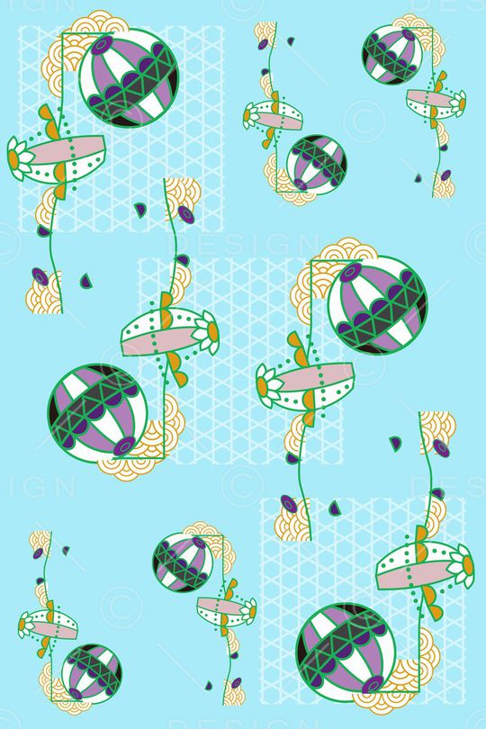 不规则几何印花华亿平台图片