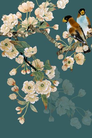 中国风印花华亿平台图片