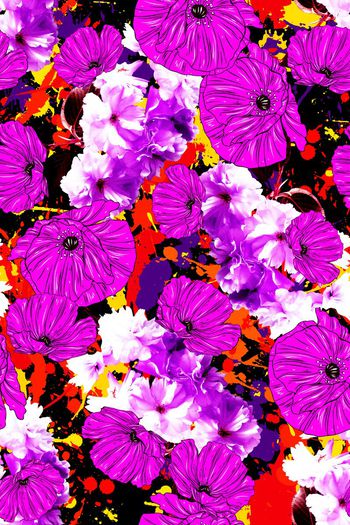 596372-炫彩大花花卉花朵