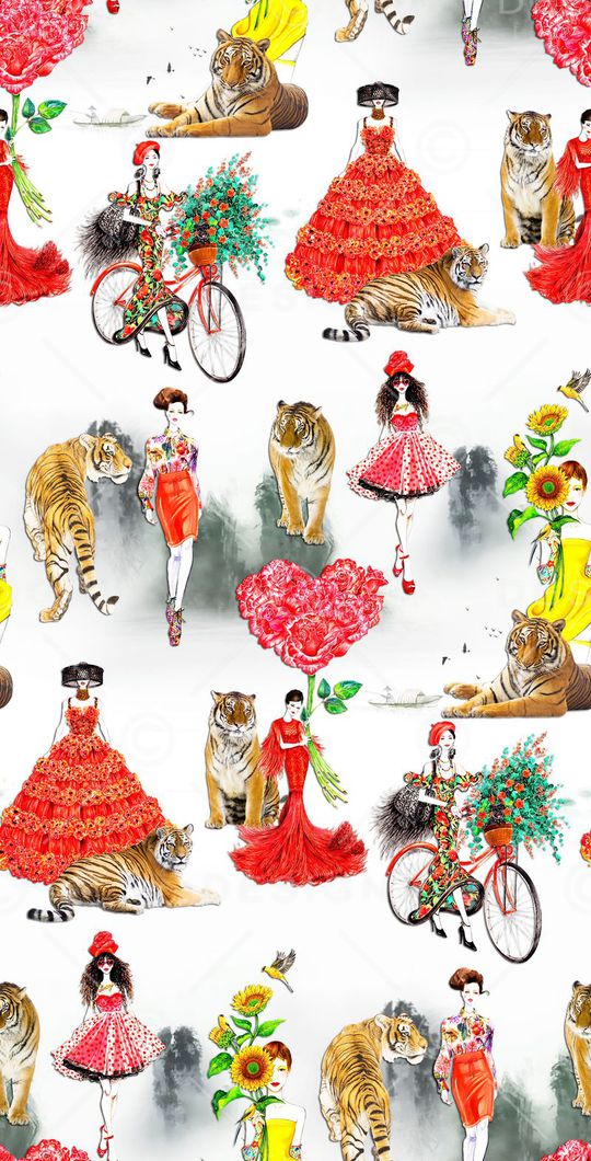 花鸟印花华亿平台图片