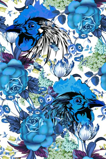 596402-雄鸡大花牡丹