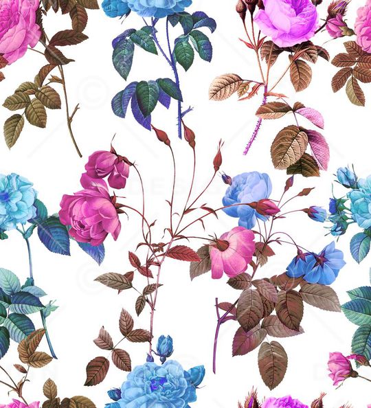 清雅玫瑰印花华亿平台图片