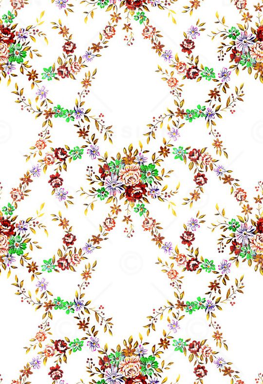 漂亮花卉印花华亿平台图片