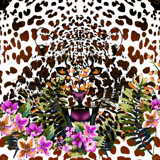 豹纹印花华亿平台图片