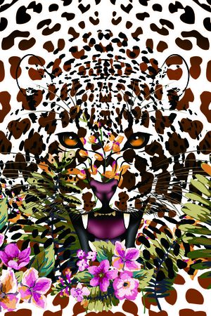 豹纹印花华亿平台图片