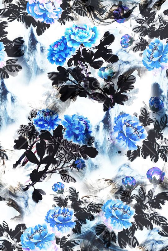 花卉印花华亿平台图片