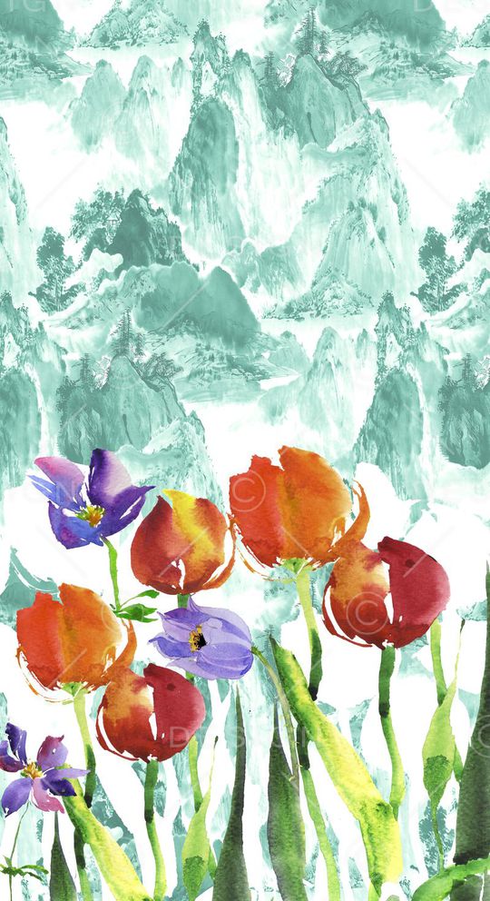 中国风印花华亿平台图片