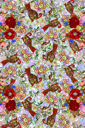 动物纹印花华亿平台图片