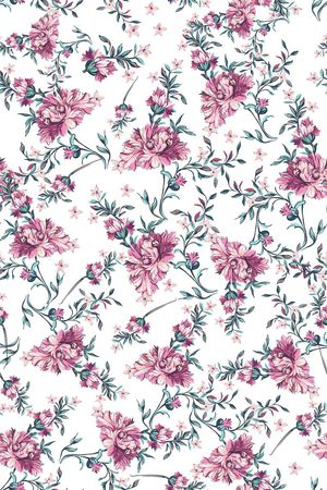 满版花卉印花华亿平台图片