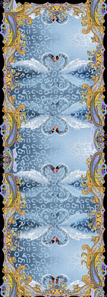 596780-天鹅与豹纹丝巾