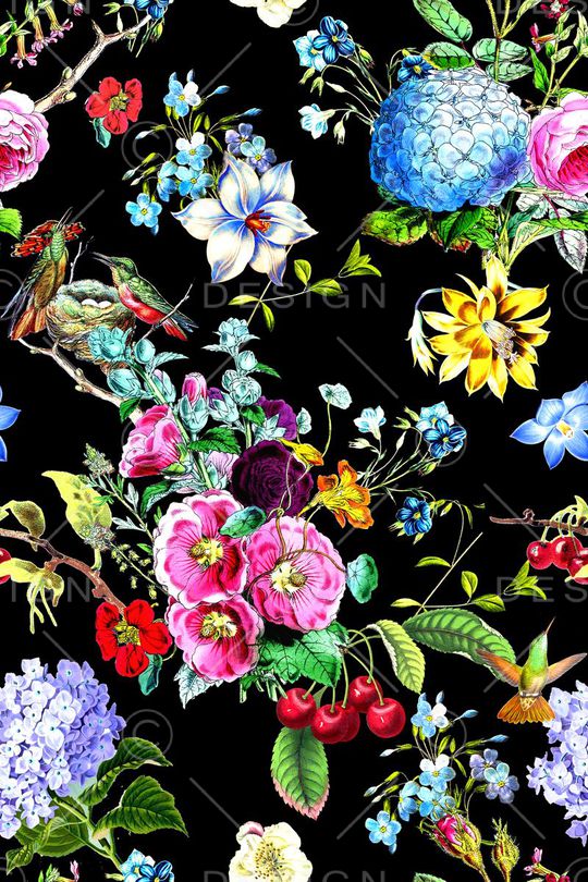 花卉印花华亿平台图片