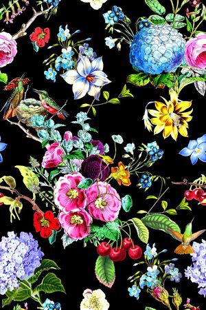 花卉印花华亿平台图片