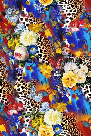 豹纹印花华亿平台图片