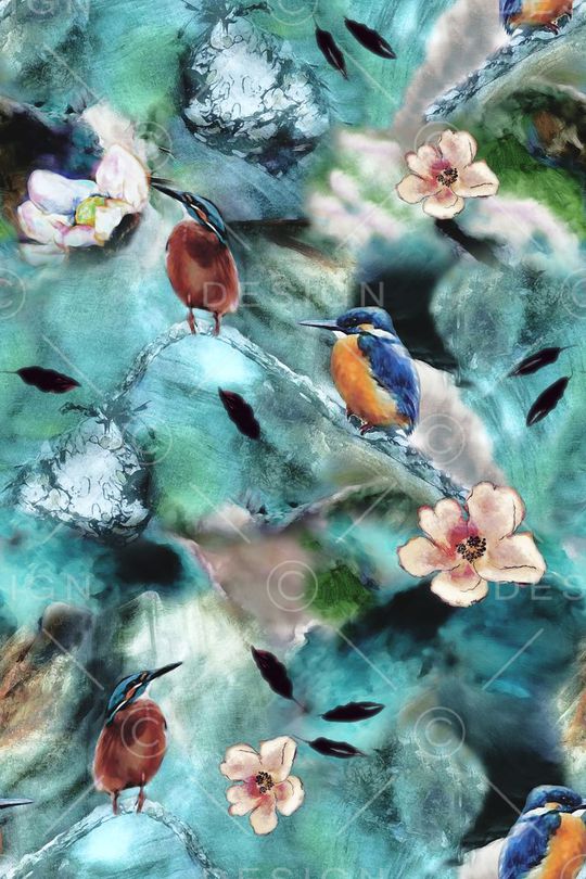 油画效果印花华亿平台图片