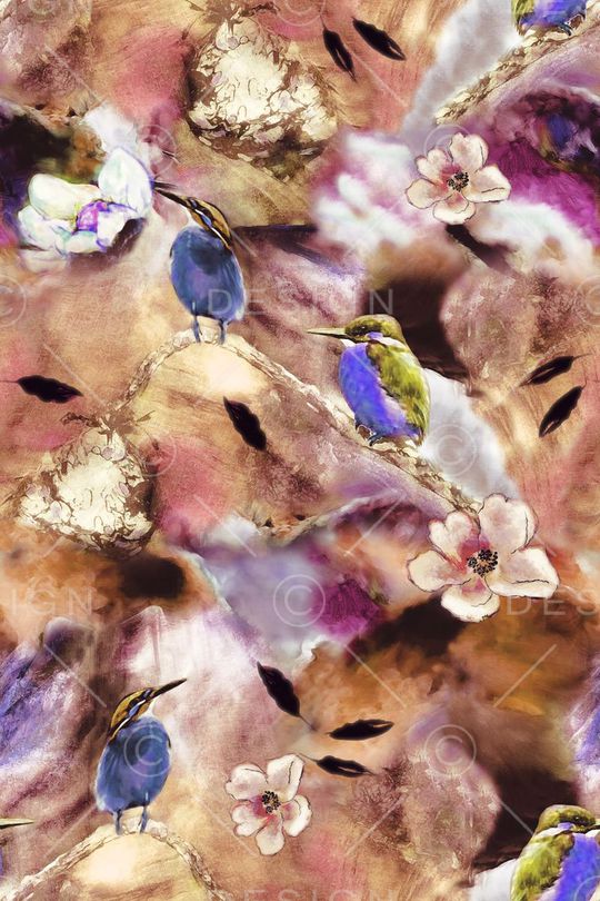 油画效果印花华亿平台图片