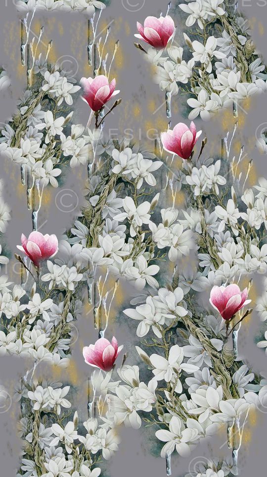 风格化花卉印花华亿平台图片