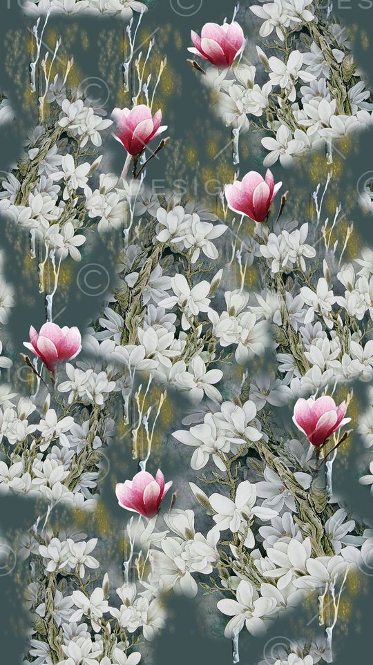 风格化花卉印花华亿平台图片