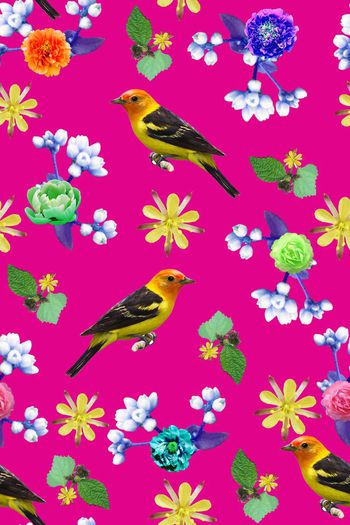 597092-春-花鸟 裙子