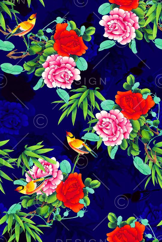 中国风印花华亿平台图片