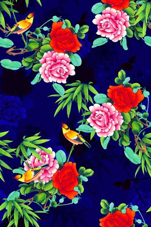 中国风印花华亿平台图片