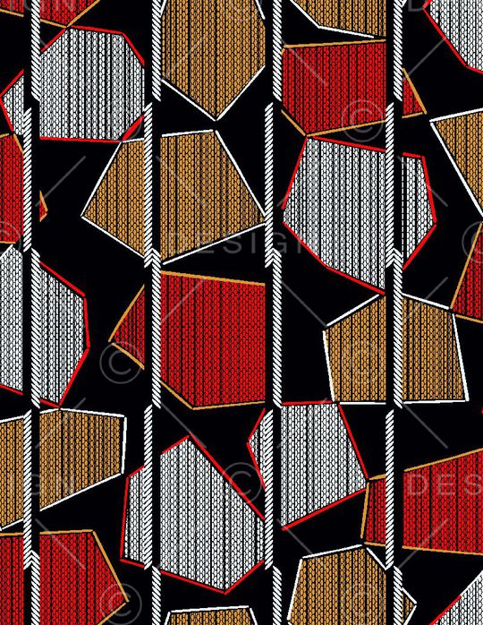 不规则几何印花华亿平台图片