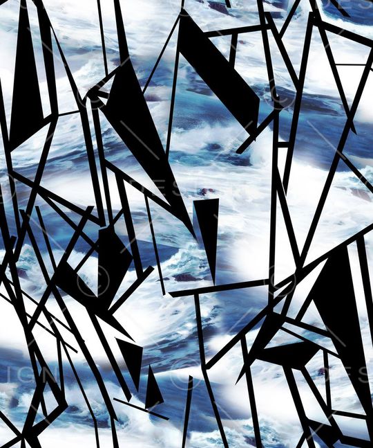 不规则几何印花华亿平台图片