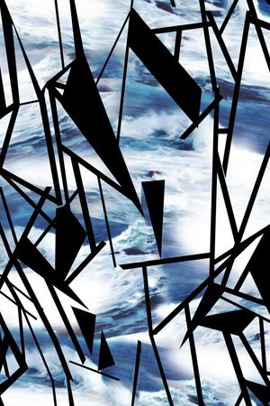 不规则几何印花华亿平台图片