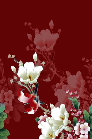 旗袍印花华亿平台图片