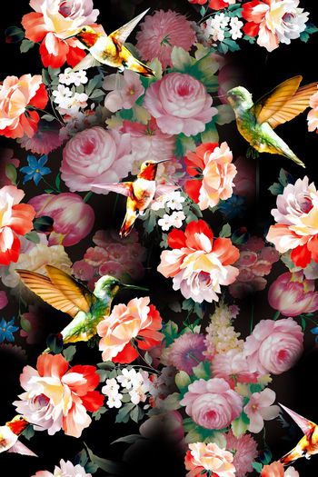 花朵印花华亿平台图片