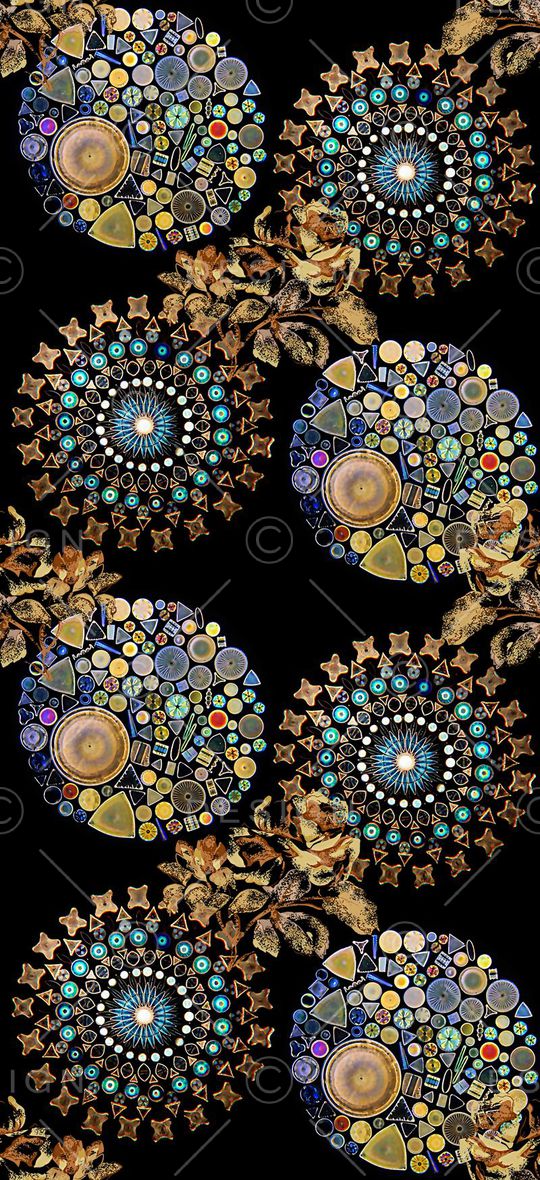 抽象几何清爽梦幻艺术平底立体手绘满版最新高清数码蕾丝民族中国风绣花珠宝肌理时尚潮

流大牌复古欧美风女装外套印花华亿平台图片