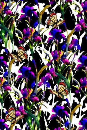 抽象几何清爽梦幻艺术平底立体手绘满版最新高清数码蕾丝民族中国风绣花珠宝肌理时尚潮

流大牌复古欧美风女装外套印花华亿平台图片