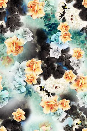 花卉印花华亿平台图片