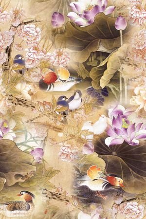 牡丹印花华亿平台图片