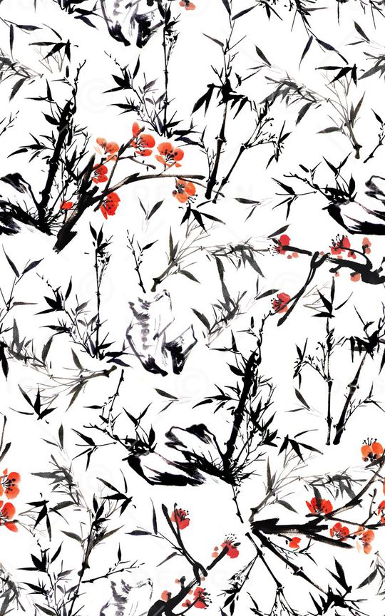 墨竹印花华亿平台图片