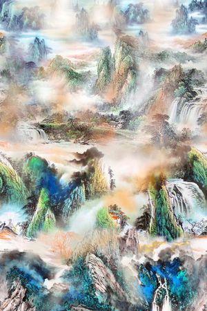 中国风印花华亿平台图片