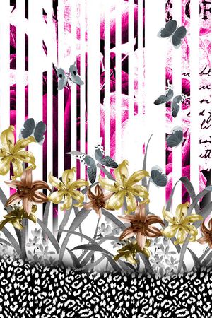 花卉印花华亿平台图片