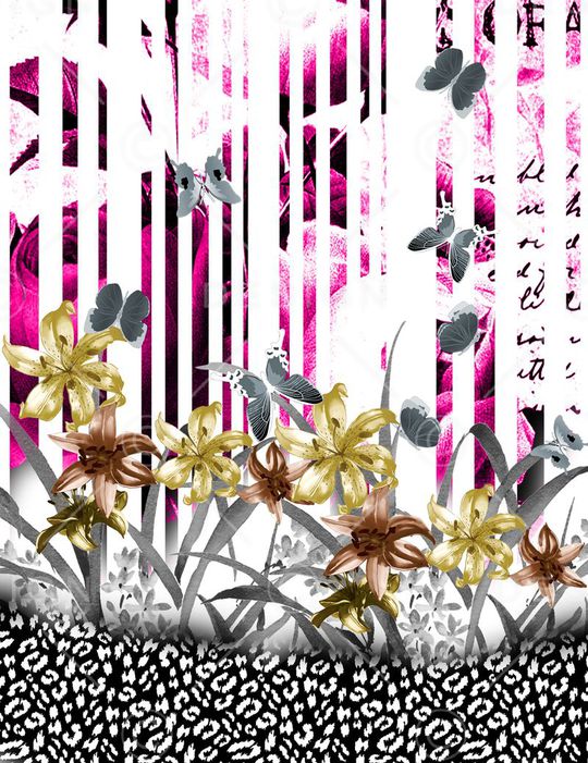 花卉印花华亿平台图片