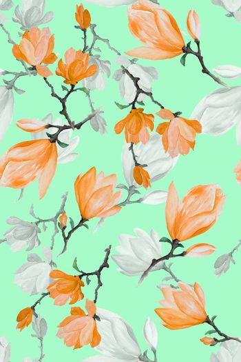 597590-清新水彩浪漫花卉服装