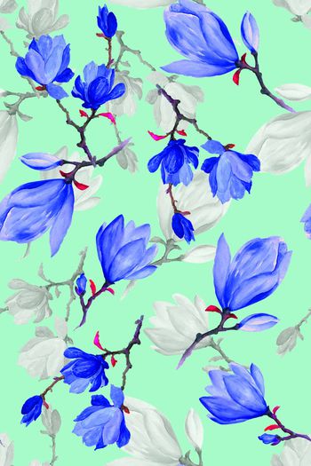 597592-清新水彩浪漫花卉服装