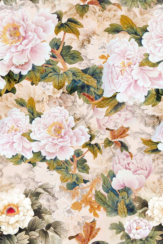 牡丹印花华亿平台图片